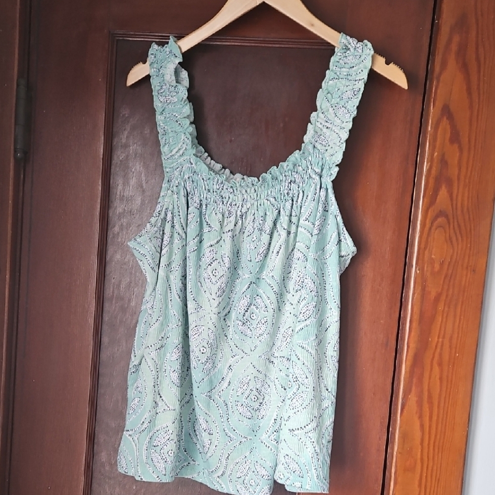 Women's Sea Green Sleeveless Top